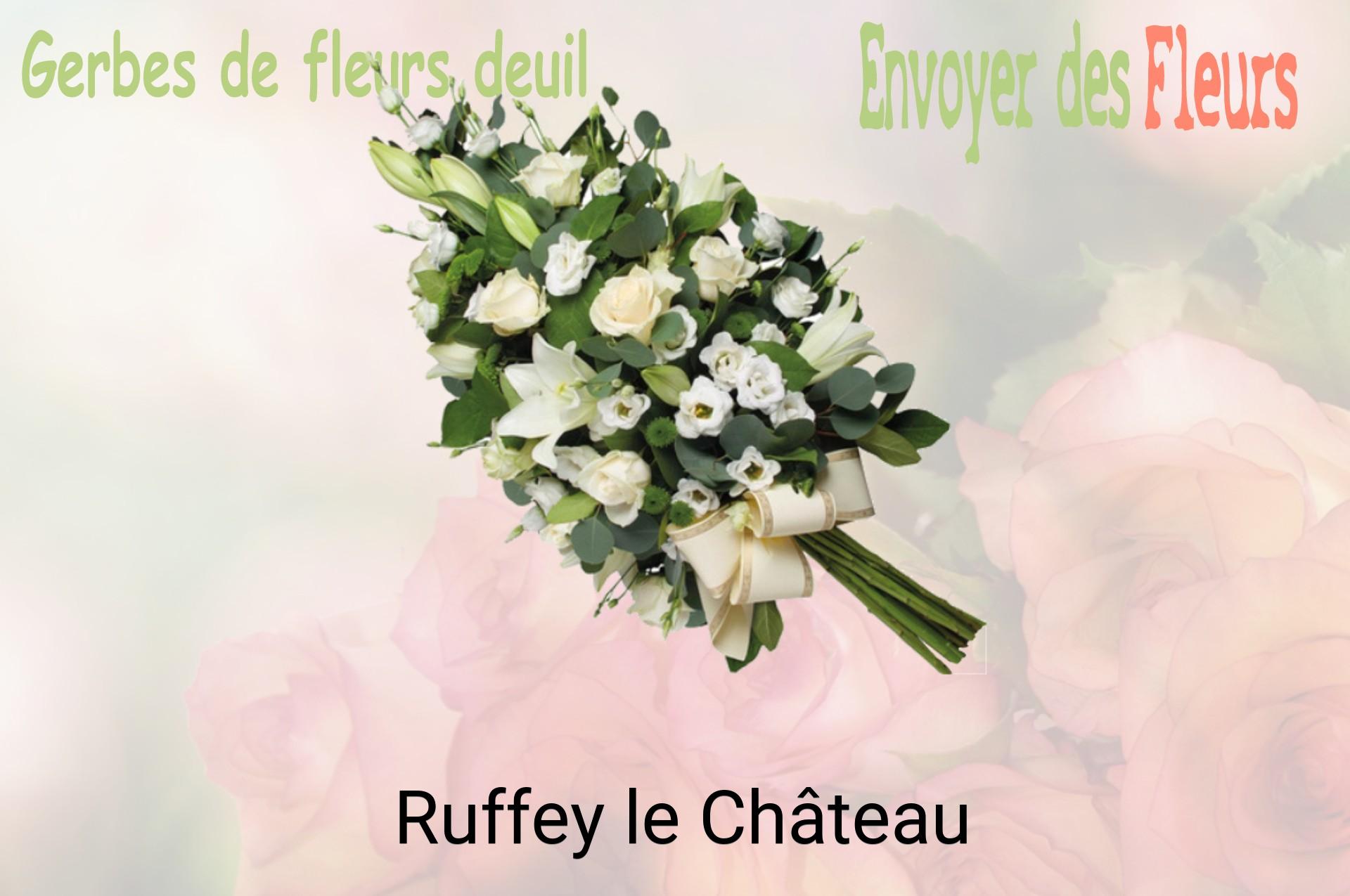 Gerbe de fleurs de deuil livrée à Ruffey-le-Château